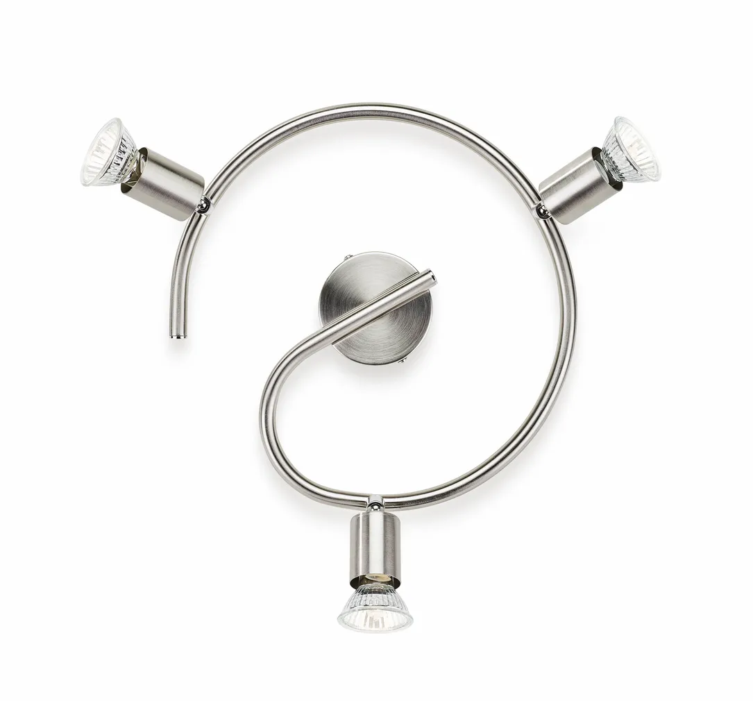 KOHTVALGUSTI LIMBALI SPIRAAL 3X50W 230V NIKKEL