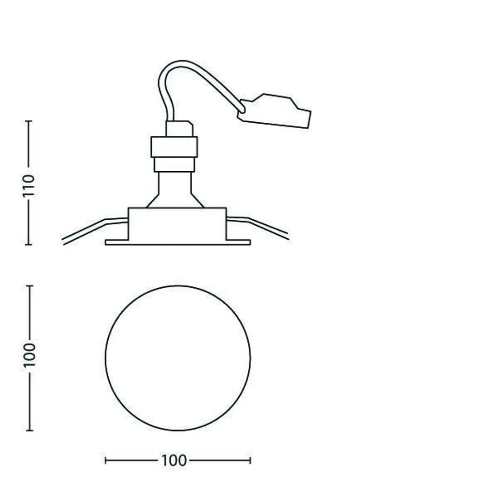 ALLVALGUSTI FRESCO 1X4.6W 230V SÜVISTATUD ROOSTEVABA