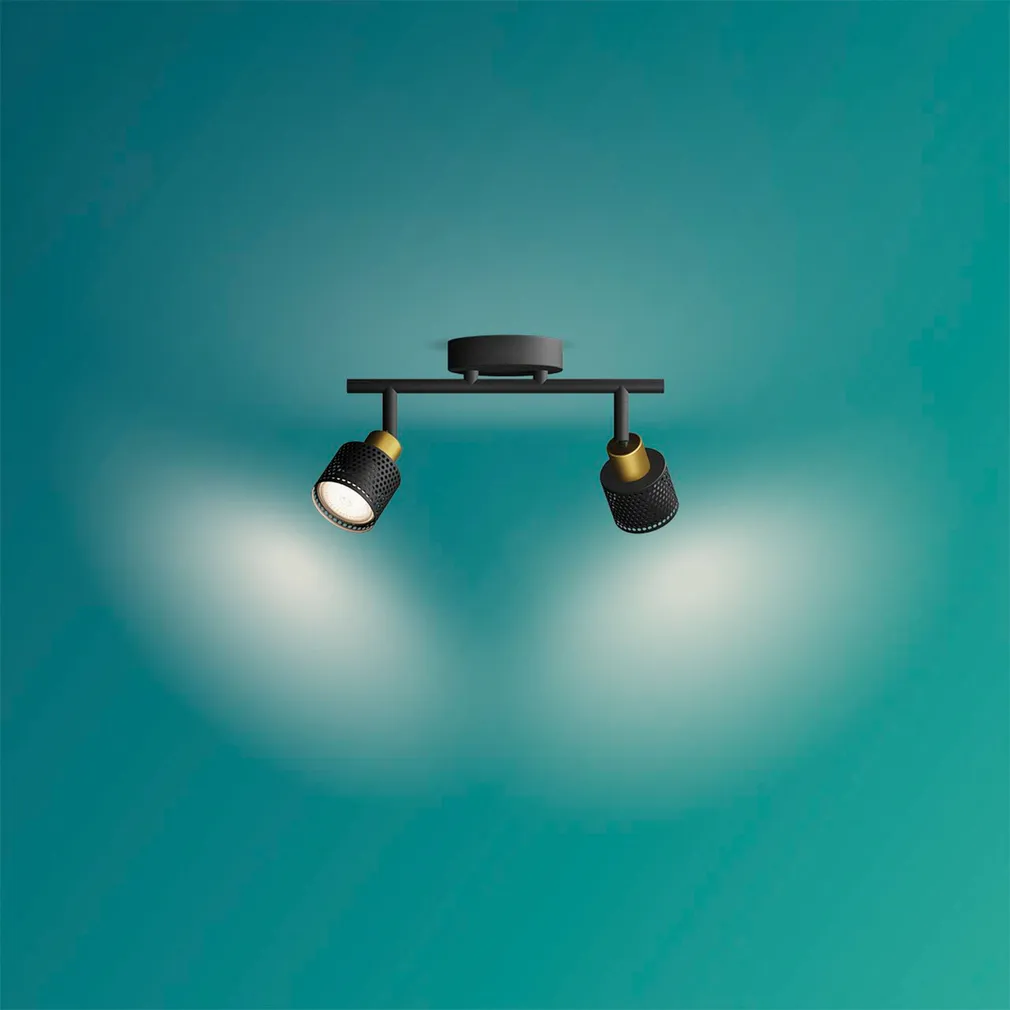 KOHTVALGUSTI NIALL SPOT 2X35W MUST-MESSING