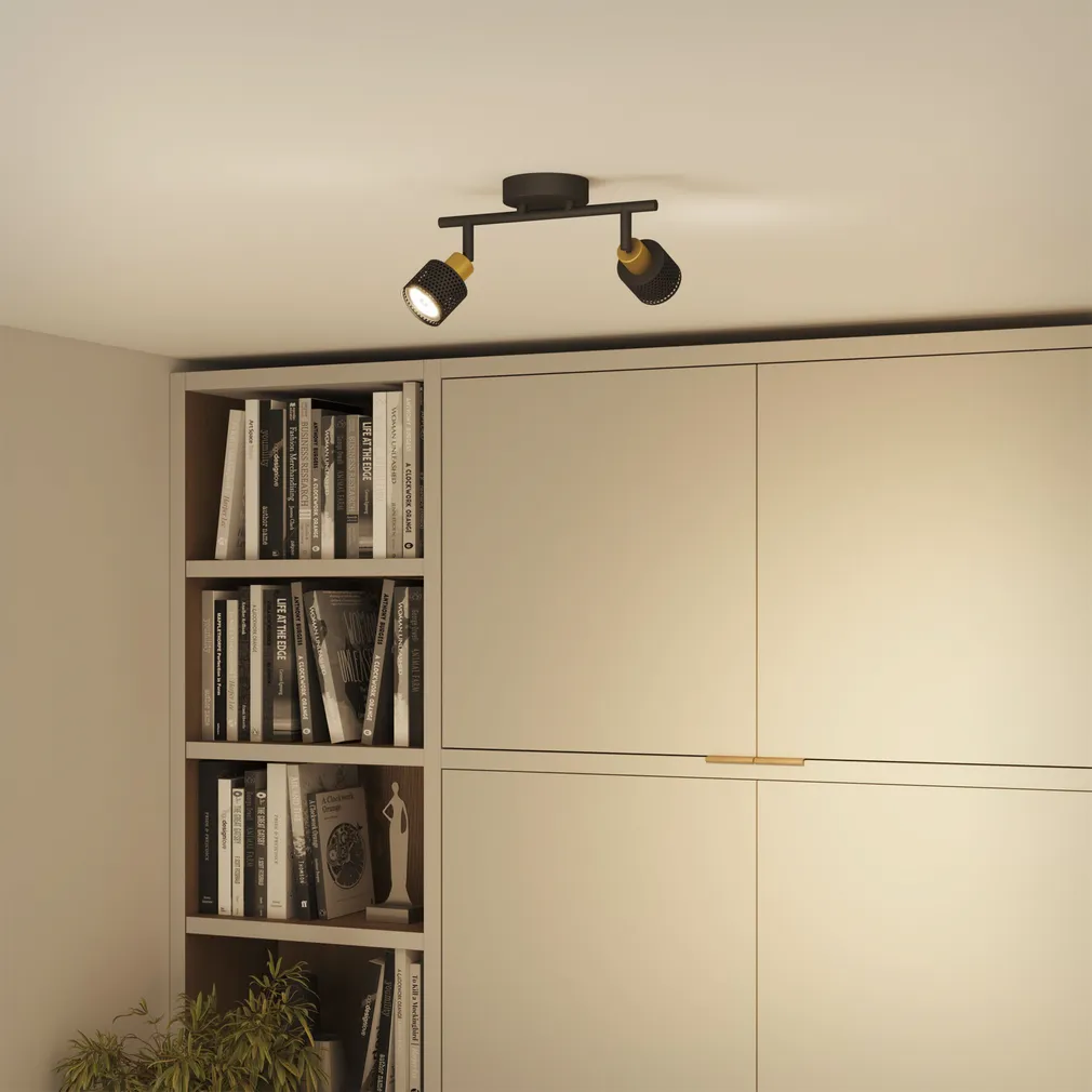 KOHTVALGUSTI NIALL SPOT 2X35W MUST-MESSING