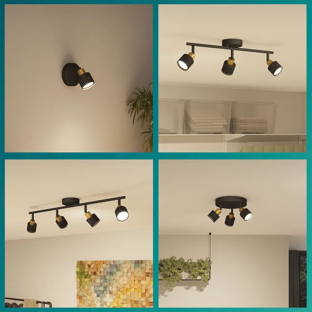 KOHTVALGUSTI NIALL SPOT 2X35W MUST-MESSING