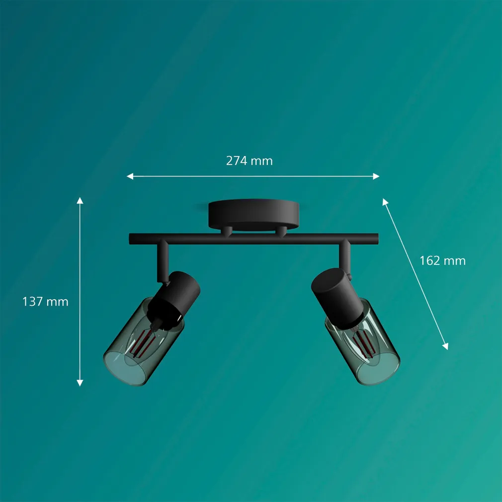 KOHTVALGUSTI PALMS SPOT 2X25W MUST