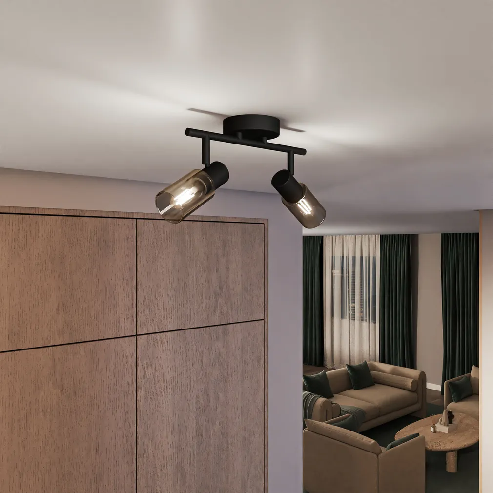 KOHTVALGUSTI PALMS SPOT 2X25W MUST