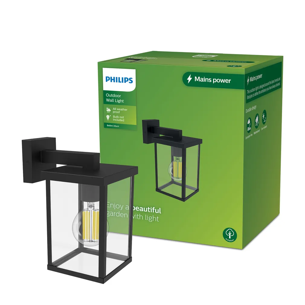 VÄLISVALGUSTI BELLINI MAX 25W RUUT MUST