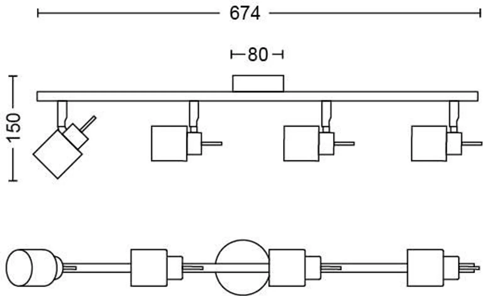 KOHTVALGUSTI MERANTI 4X35W 230V NIKKEL