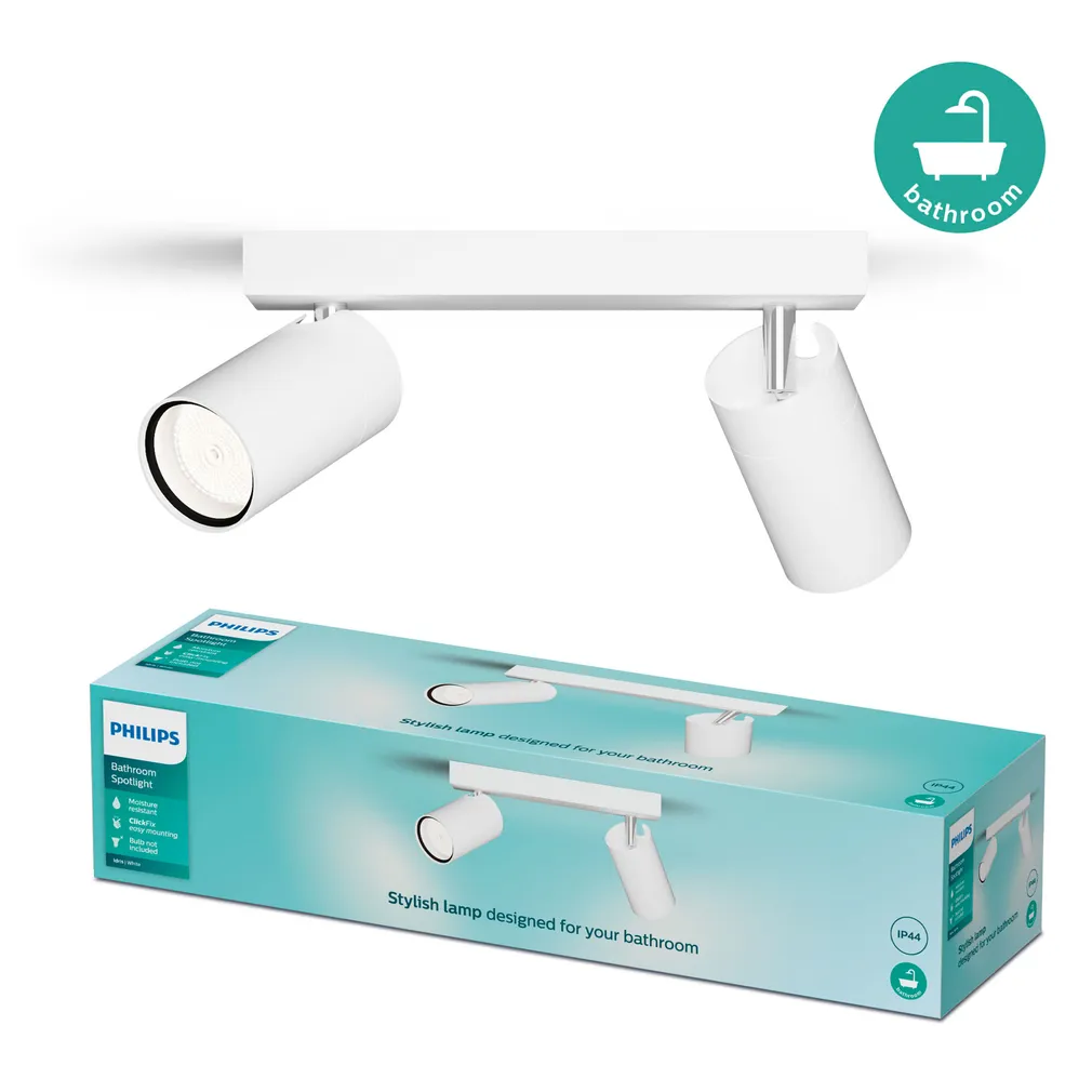 KOHTVALGUSTI KOSIPO SPOT 2X5W IP44 VALGE