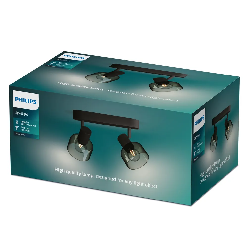 KOHTVALGUSTI SLEET SPOT 2X25W MUST