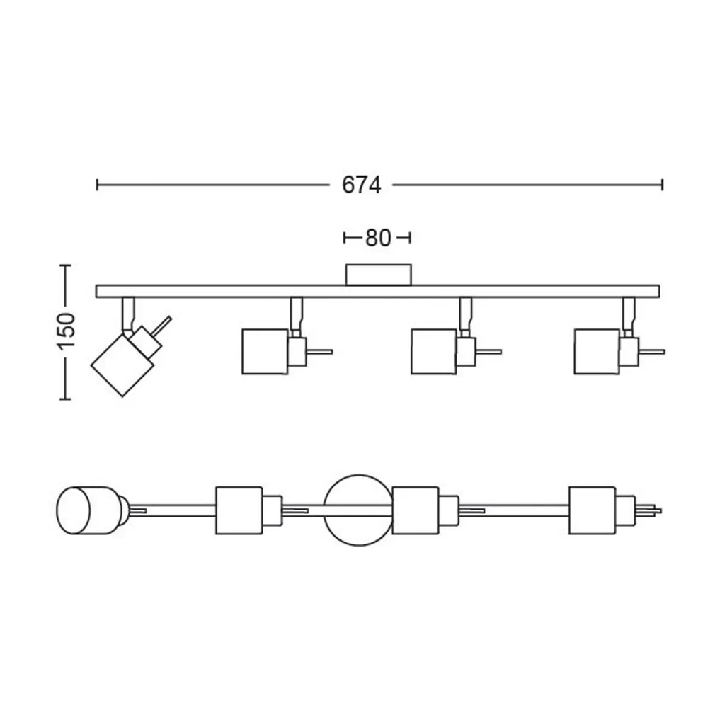 KOHTVALGUSTI MERANTI 4X35W 230V VALGE