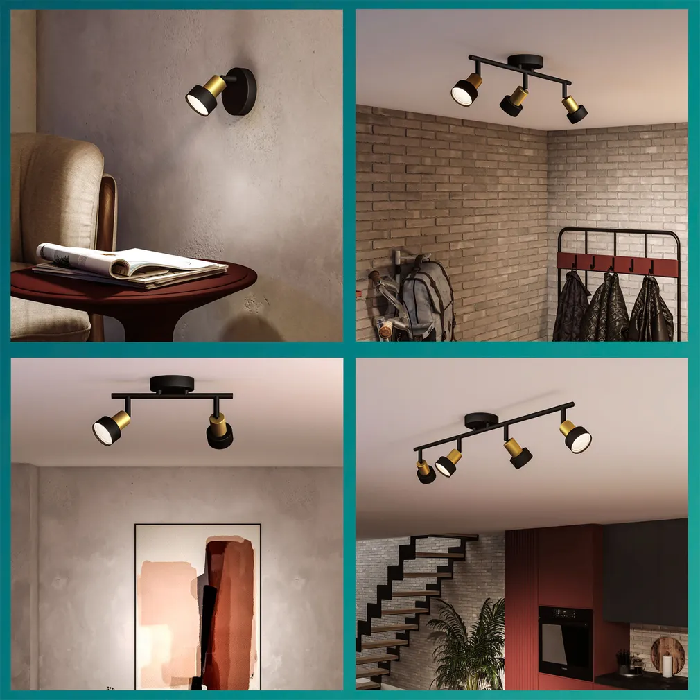 KOHTVALGUSTI CONDUIT SPOT 3X35W ÜMMARGUNE MUST-MESSING