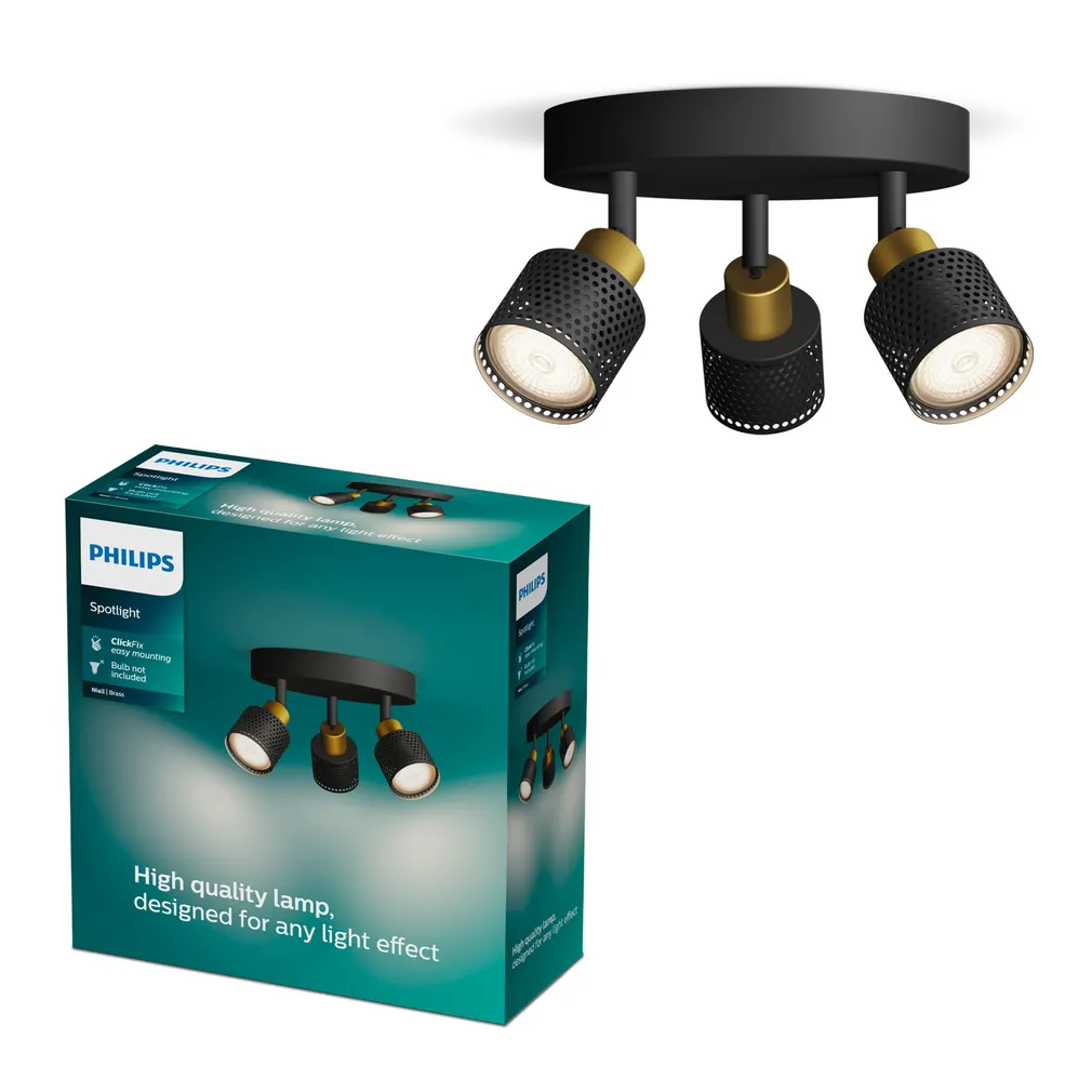 KOHTVALGUSTI NIALL SPOT 3X35W ÜMMARGUNE MUST-MESSING