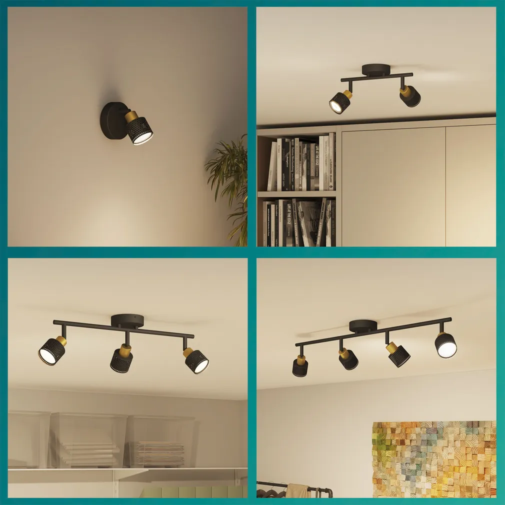 KOHTVALGUSTI NIALL SPOT 3X35W ÜMMARGUNE MUST-MESSING