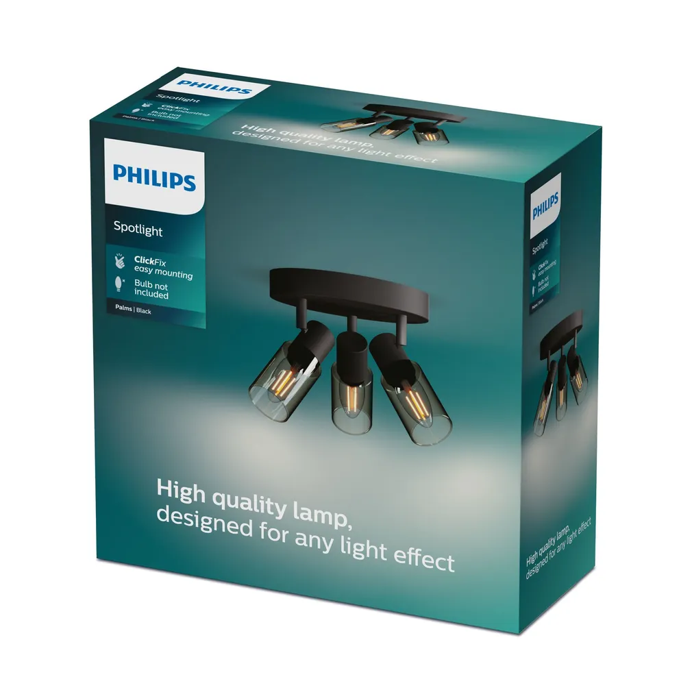 KOHTVALGUSTI PALMS SPOT 3X25W ÜMMARGUNE MUST