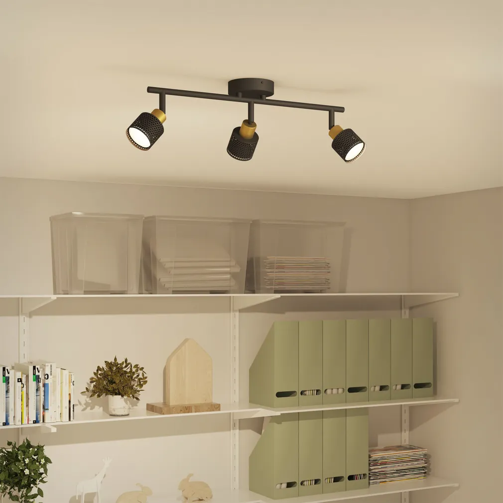 KOHTVALGUSTI NIALL SPOT 3X35W MUST-MESSING