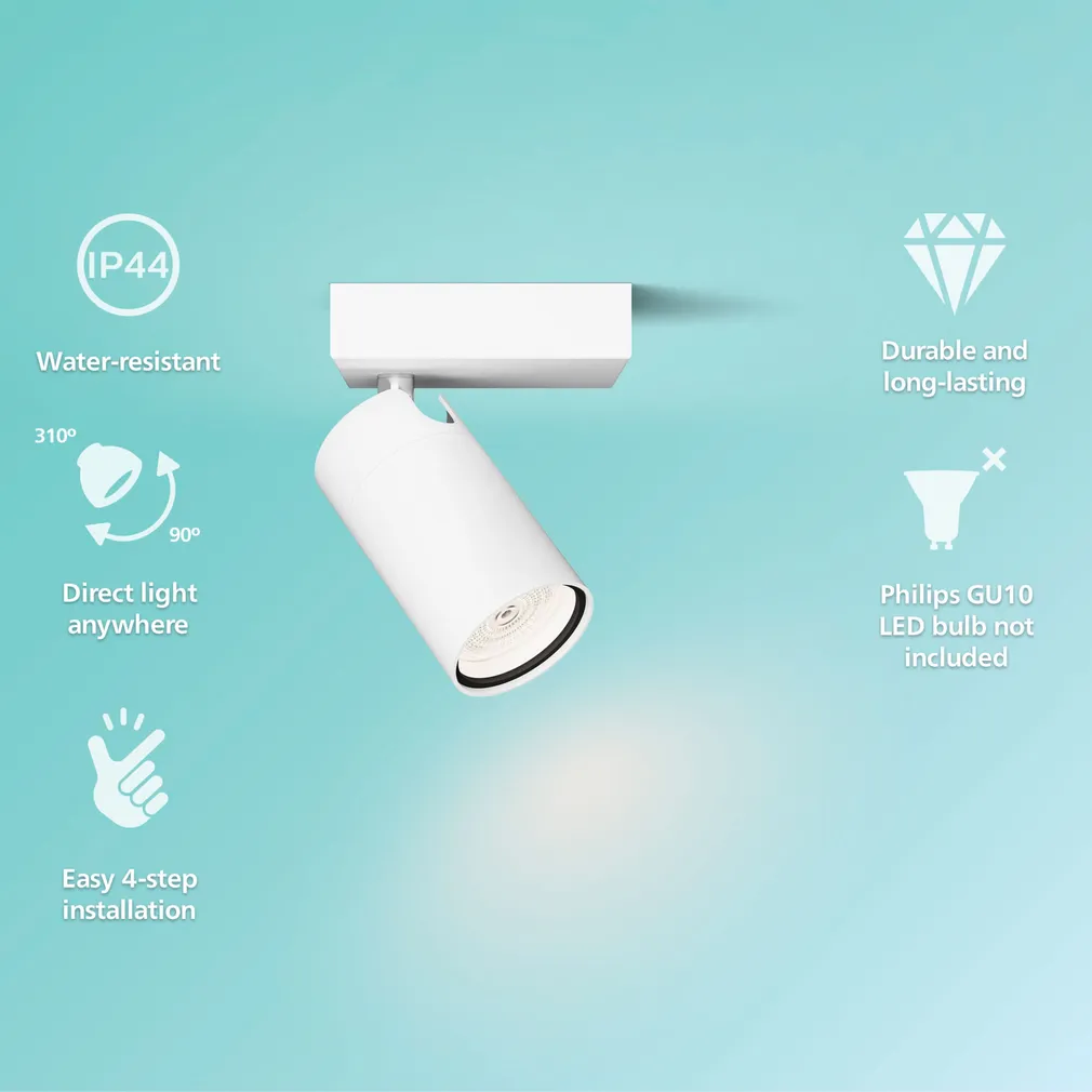 KOHTVALGUSTI KOSIPO SPOT 5W IP44 VALGE