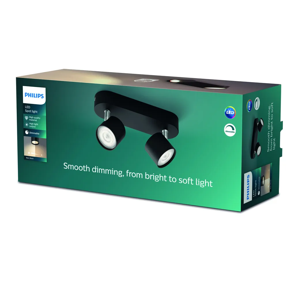 KOHTVALGUSTI STAR 2X4.5W SELV MUST