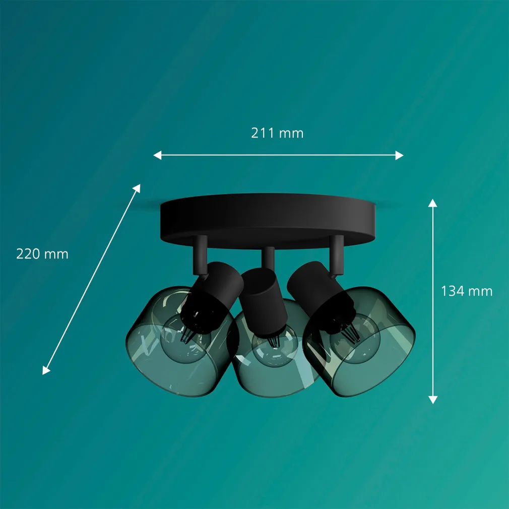 KOHTVALGUSTI SLEET SPOT 3X25W ÜMMARGUNE MUST