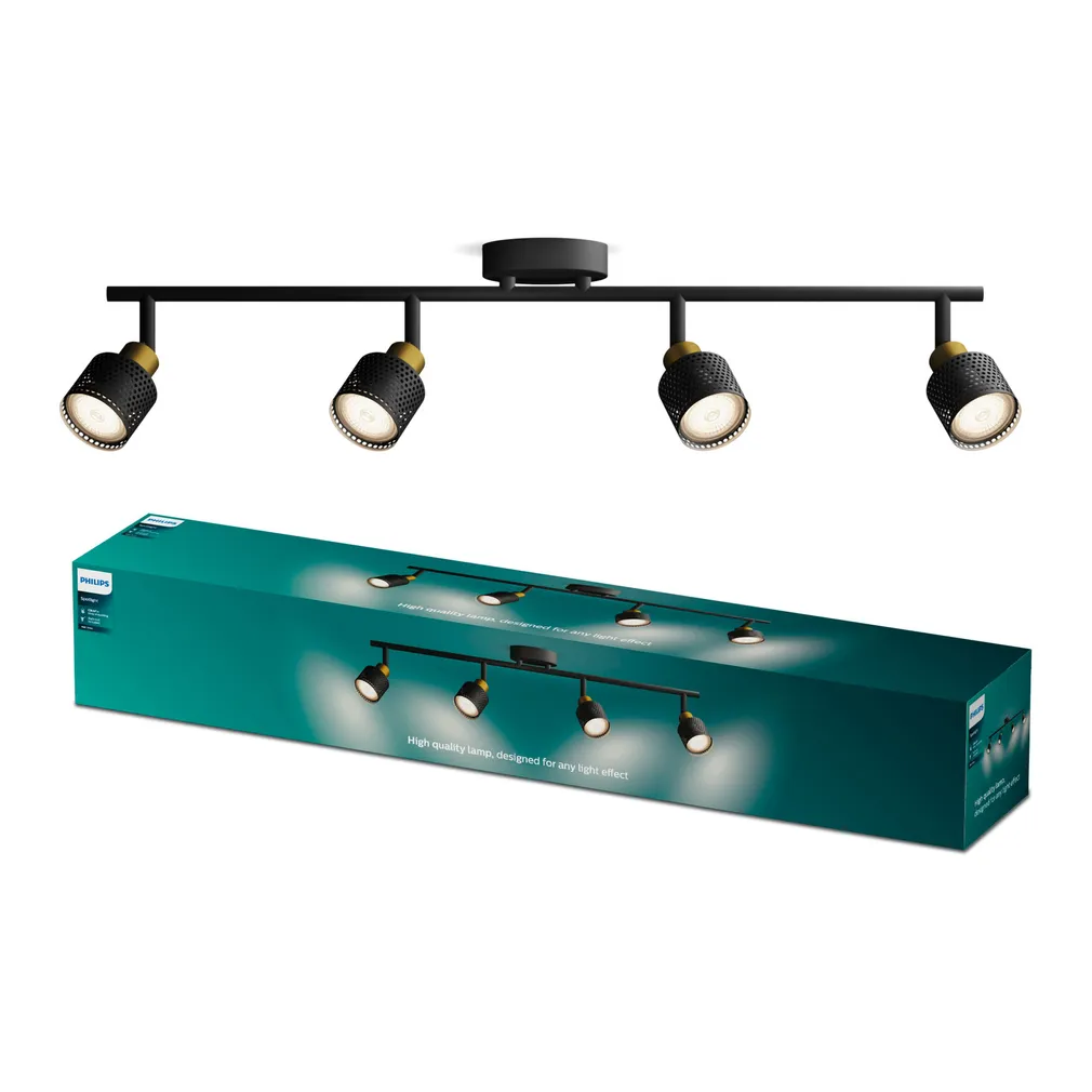 KOHTVALGUSTI NIALL SPOT 4X35W MUST-MESSING