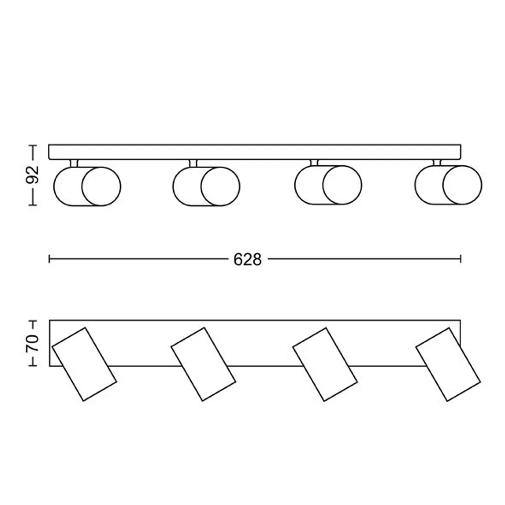 KOHTVALGUSTI KOSIPO 4XNW 230V VALGE