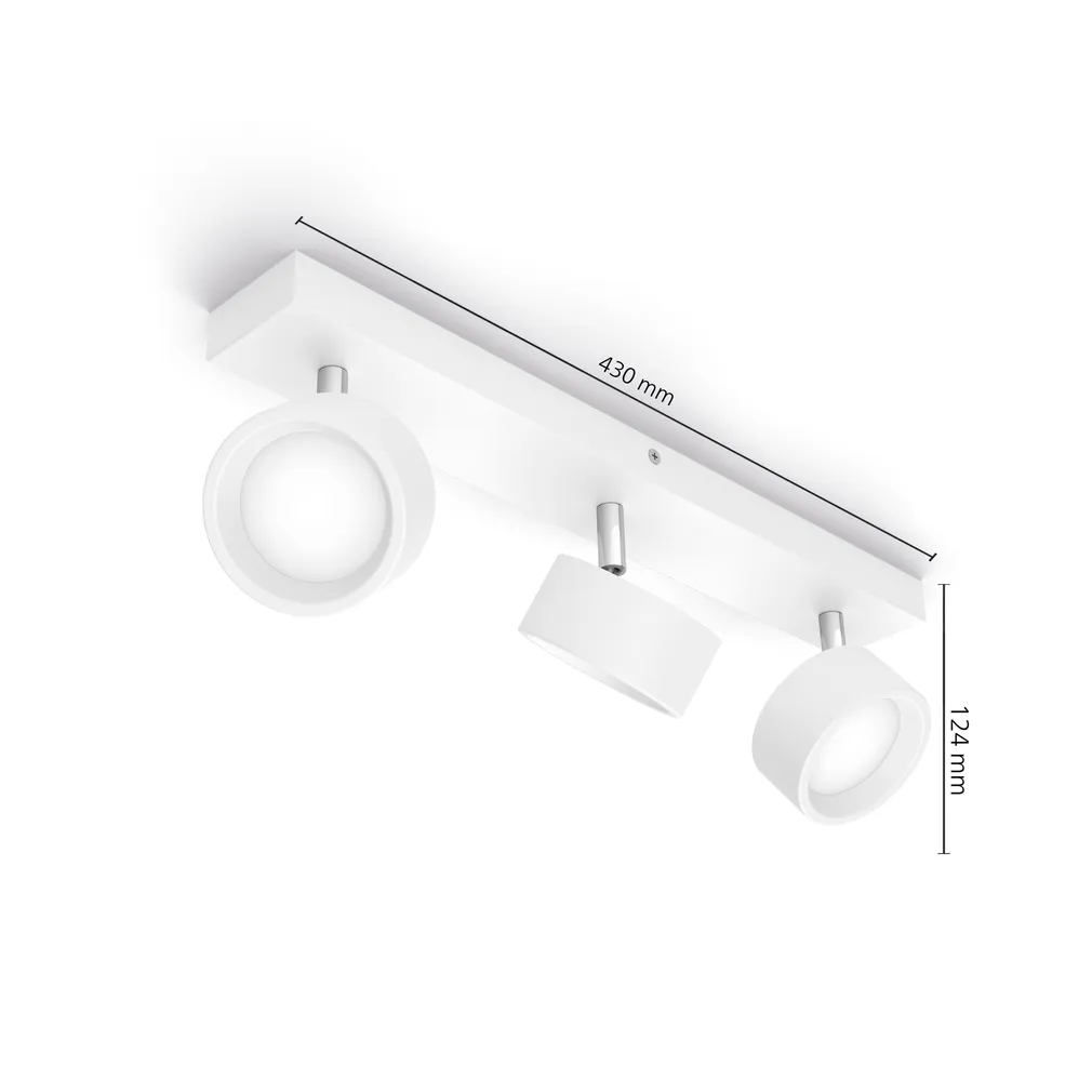 KOHTVALGUSTI BRACIA SPOT 3X5.5W 2700K VALGE