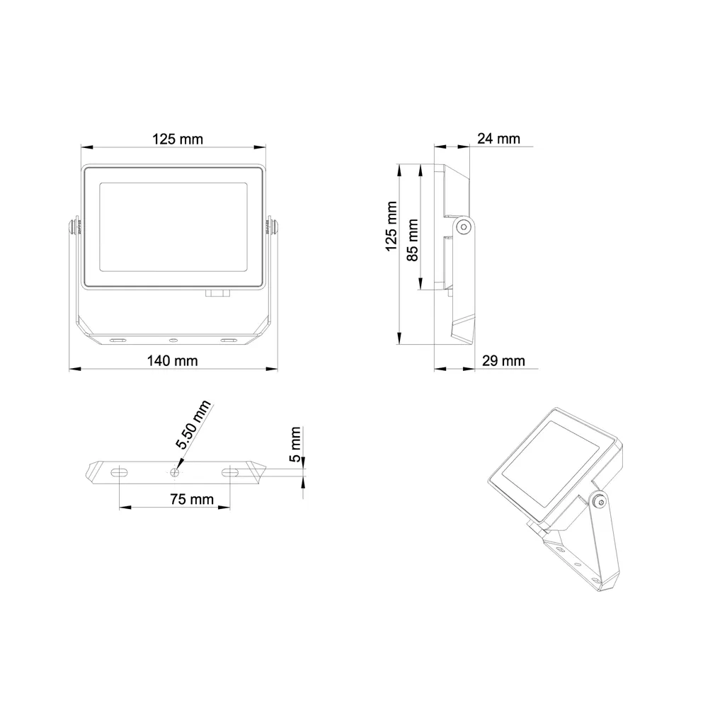 LED PROŽEKTOR PROJECTLINE 20W 3000K