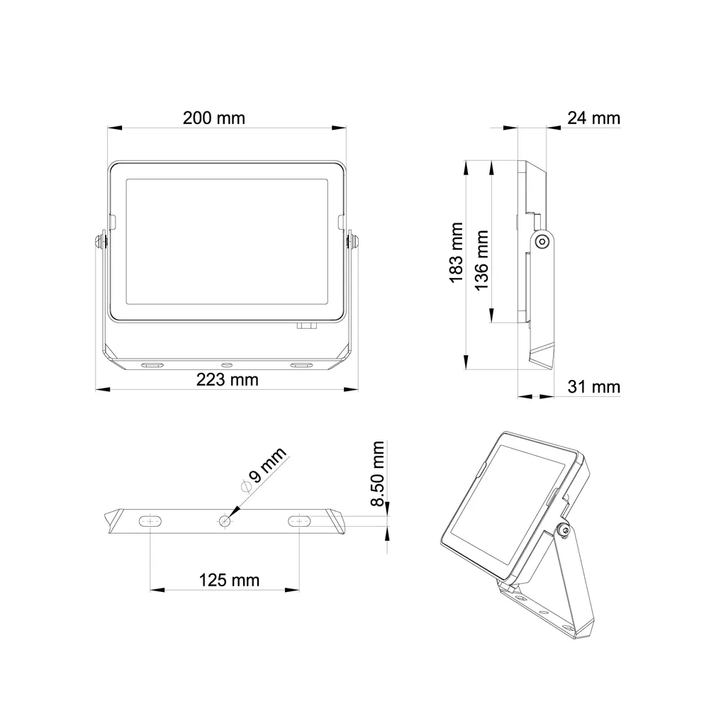 LED PROŽEKTOR PROJECTLINE 50W 3000K