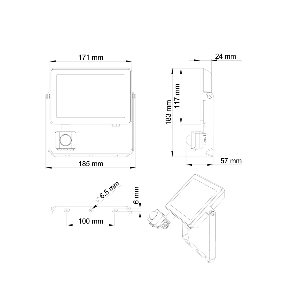 LED PROŽEKTOR PROJECTLINE 30W 3000K SENSOR