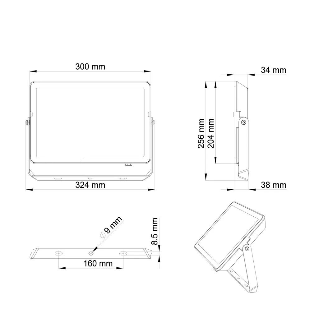 LED PROŽEKTOR PROJECTLINE 100W 3000K