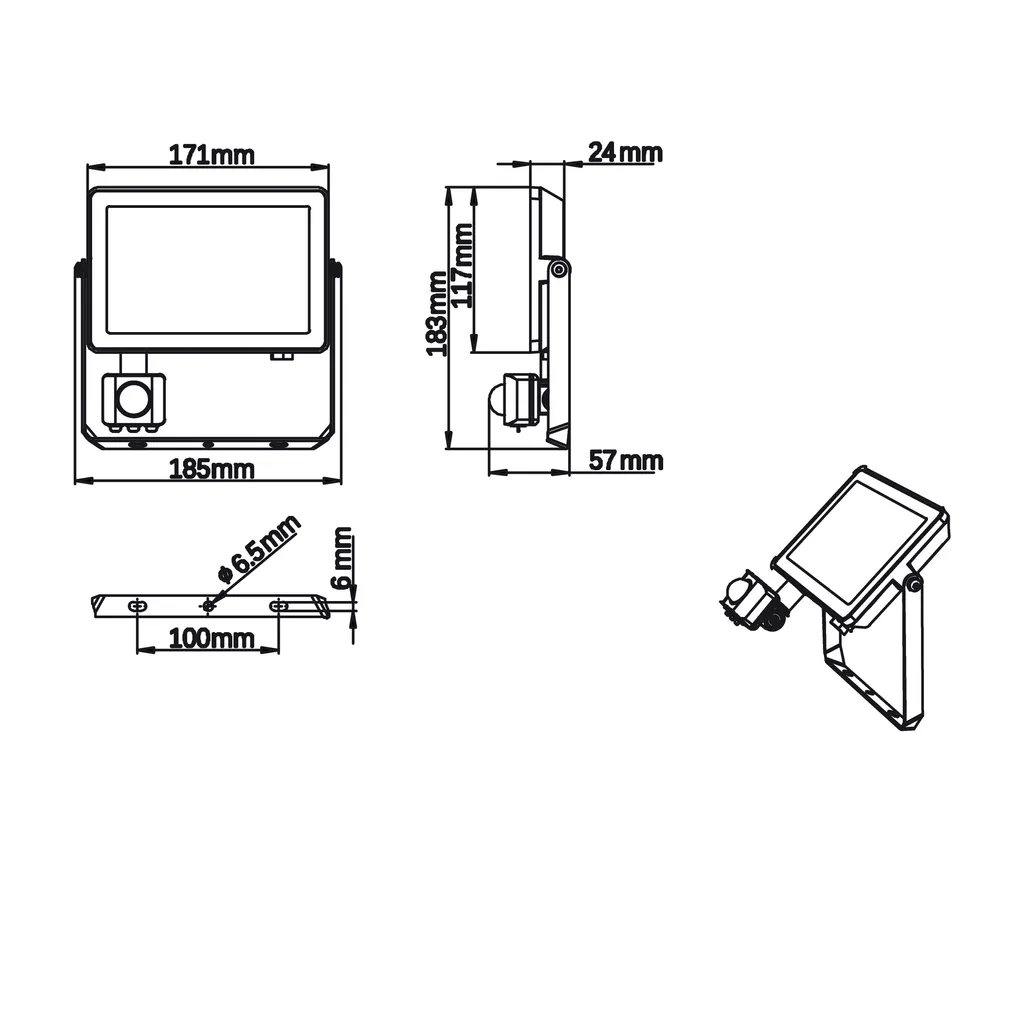 LED PROŽEKTOR PROJECTLINE 30W 4000K SENSOR