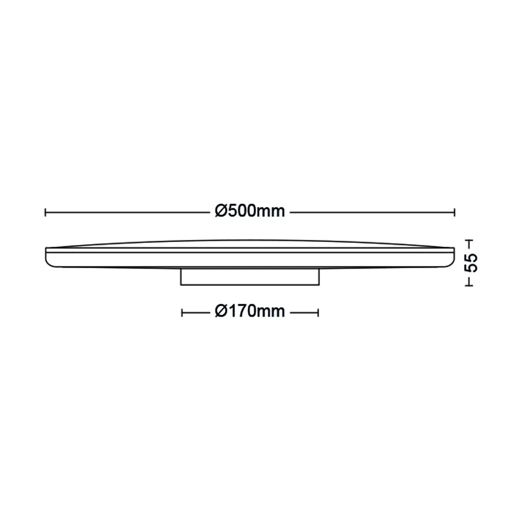 PLAFOON OZZIET CL570 SS 36W 2700K VALGE