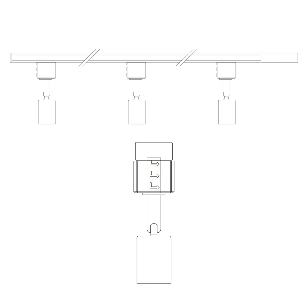 SIINIVALGUSTI EASYLINK TOBIA SP 3X5W VALGE