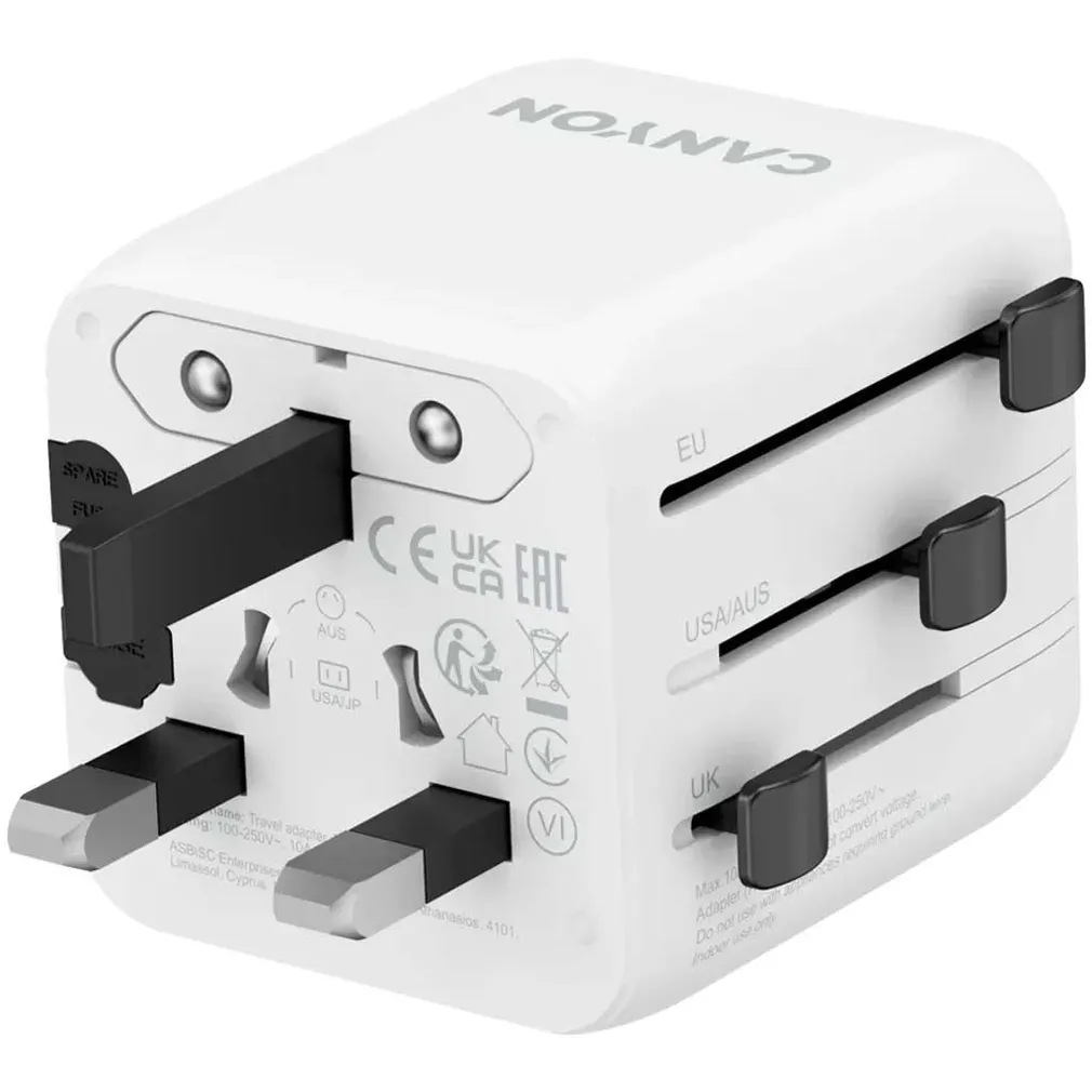 REISIADAPTER CANYON ONTOUR ONE EU/UK/US/AUS VALGE