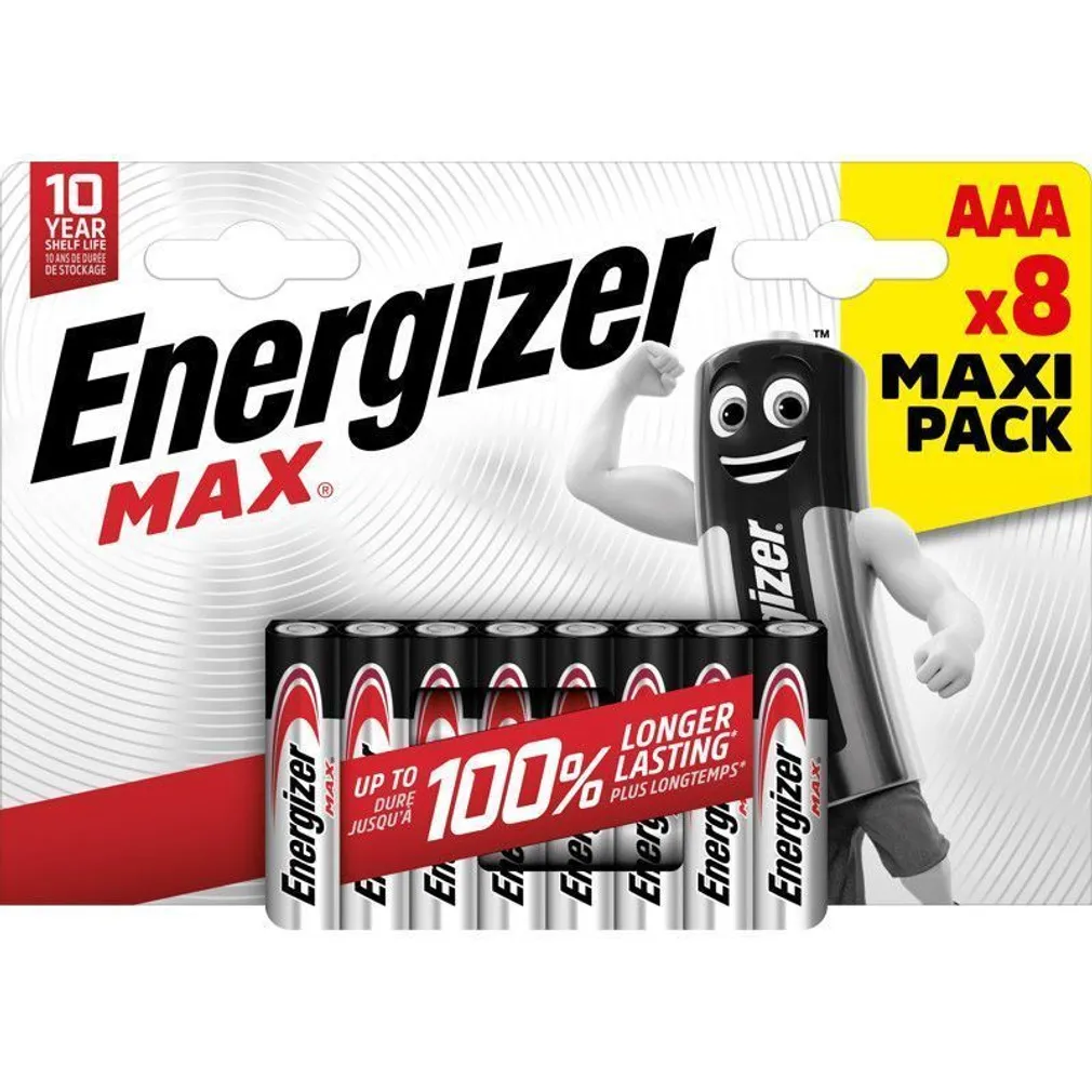 PATAREI ENERGIZER MAX ALKALINE AAA 8TK PAKIS