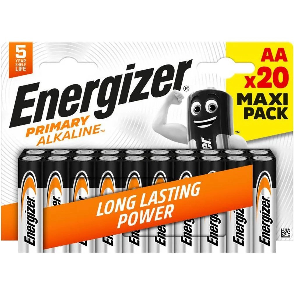 PATAREI ENERGIZER PRIMARY ALKALINE AA 20TK PAKIS