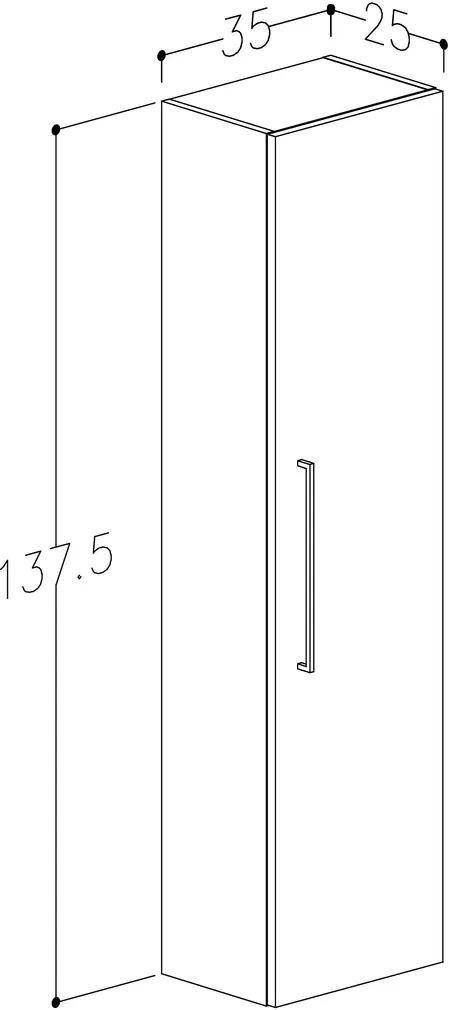 VANNITOAKAPP RB BATHROOM 35CM PRUUN TAMM