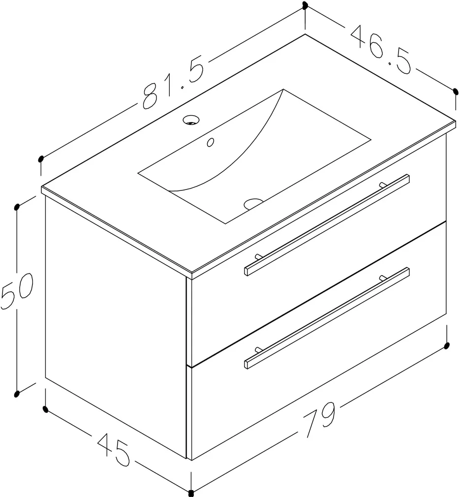 VALAMUKAPP RB BATHROOM 81CM VALAMUGA VALGE LÄIKIV