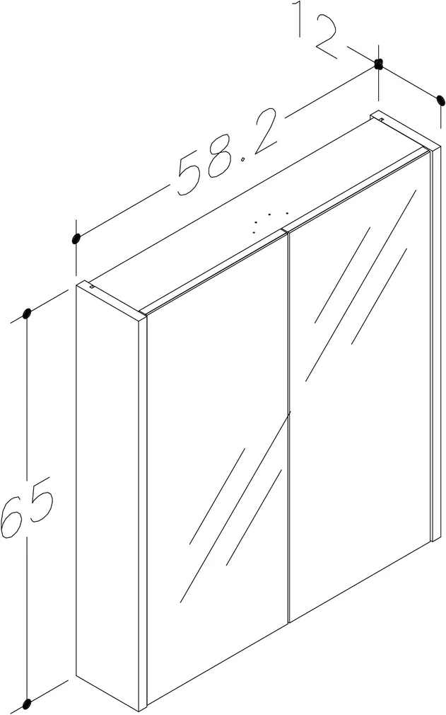 PEEGELKAPP RB BATHROOM 60CM MUST TAMM