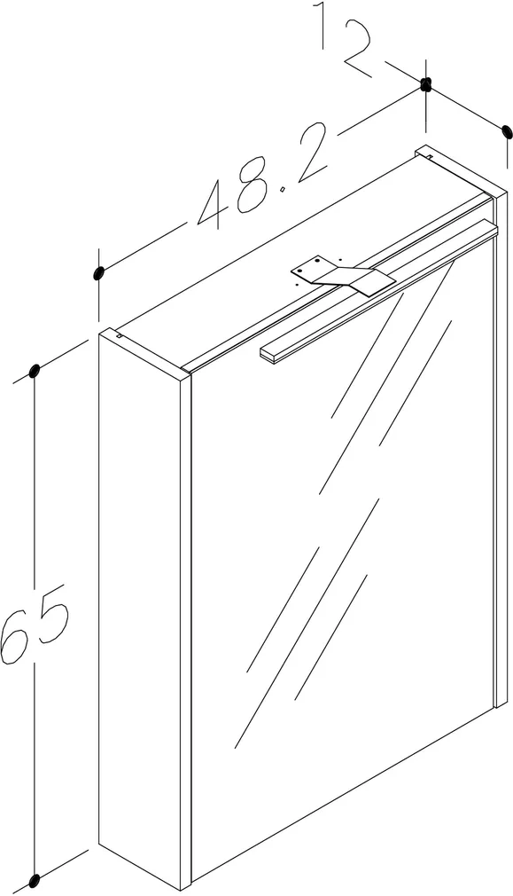 PEEGELKAPP RB BATHROOM 50CM LED VALGUSTUSEGA HELE TAMM
