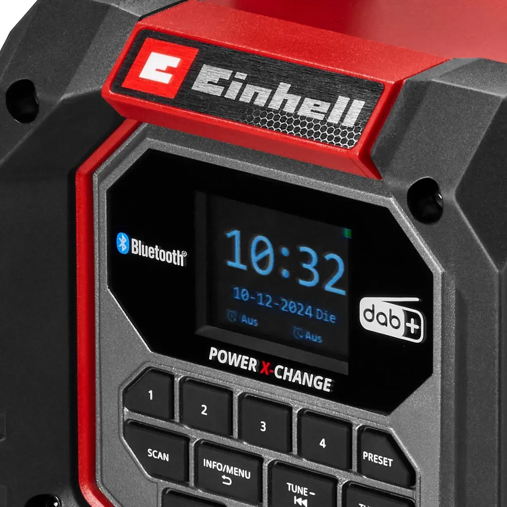 AKURAADIO EINHELL TE-CR 18 DAB+/FM/BT, ILMA AKU JA LAADIJATA