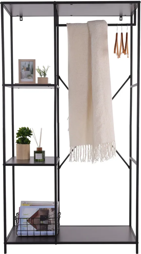 RIIDESTANGE H&S COLLECTION RIIULITEGA MUST, METALL/MELAMIIN