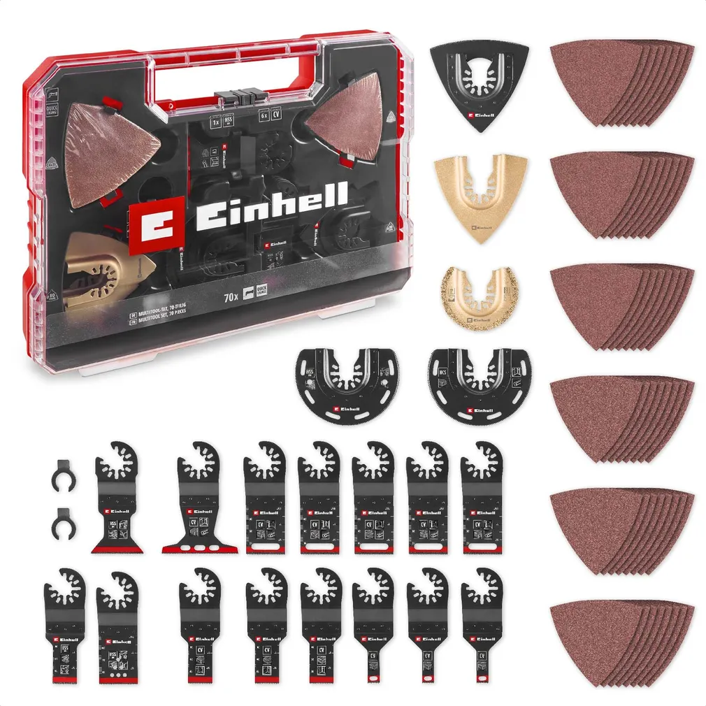 TERADE KOMPLEKT MULTITÖÖRIISTALE EINHELL XXL 70-OSALINE
