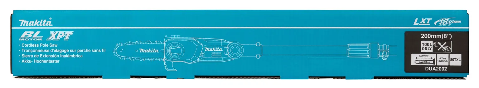 AKUKÕRGLÕIKUR MAKITA DUA200Z 18V, ILMA AKU JA LAADIJATA