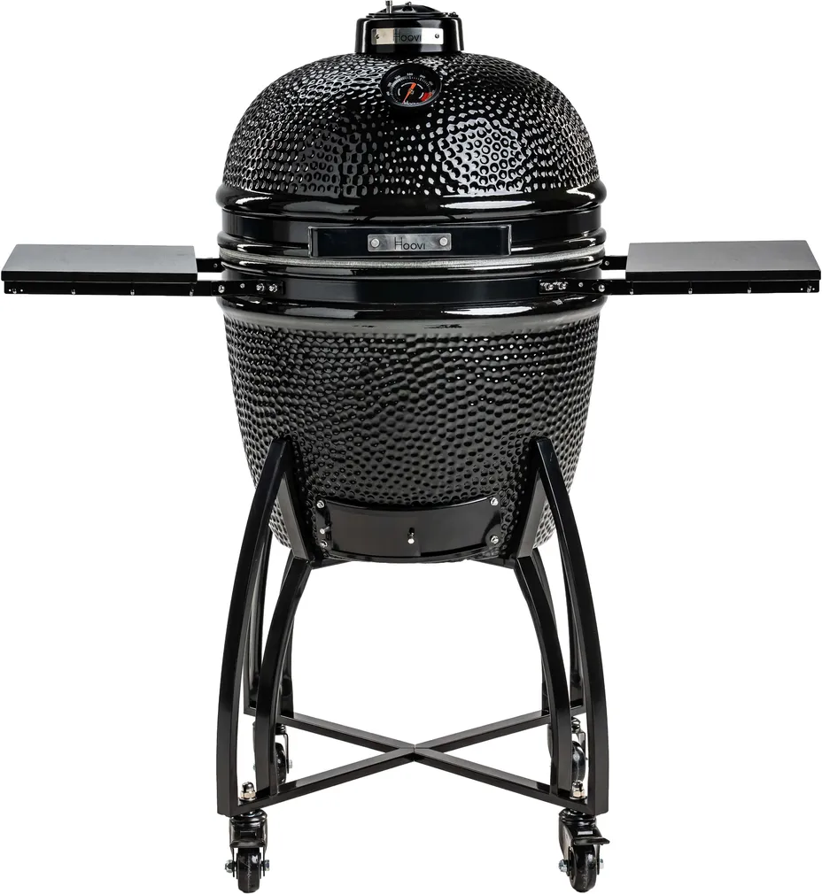 GRILL HOOVI KAMADO LARGE MUST KÜPSETUSSÜSTEEMIGA 22"