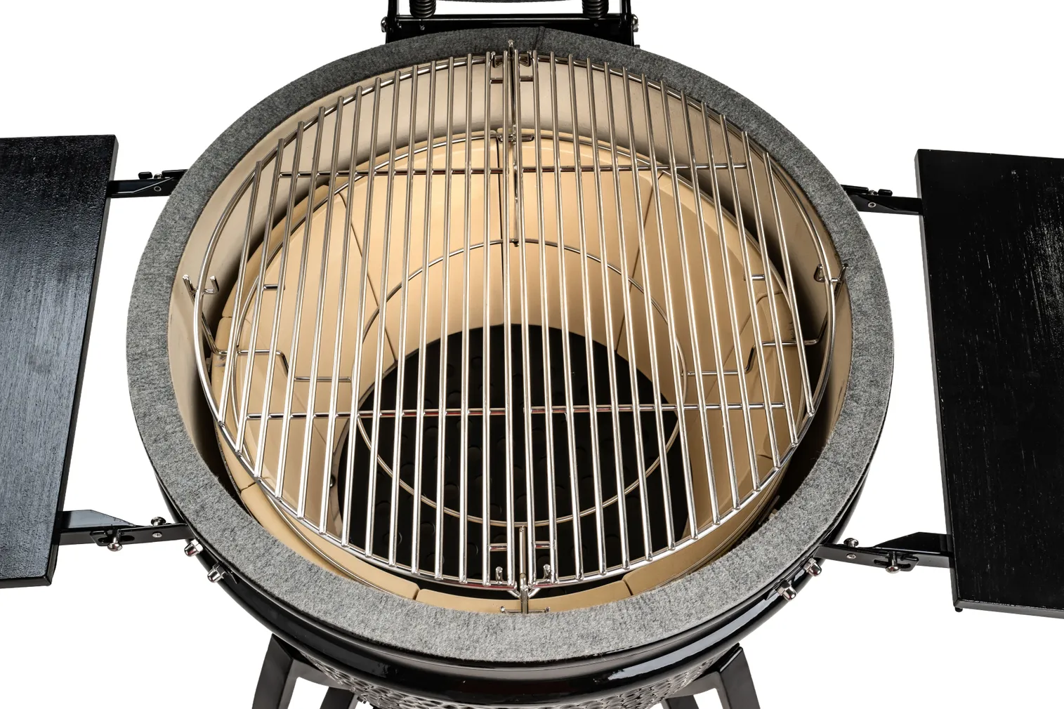 GRILL HOOVI KAMADO LARGE MUST KÜPSETUSSÜSTEEMIGA 22"