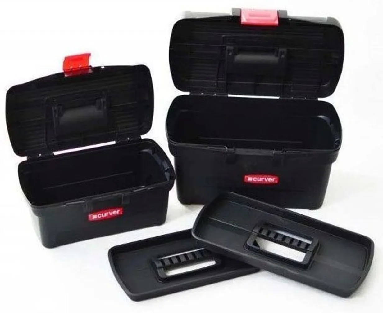 HOIUKAST CURVER 39,5X22,6X22CM SULETAV, MUST/PUNANE