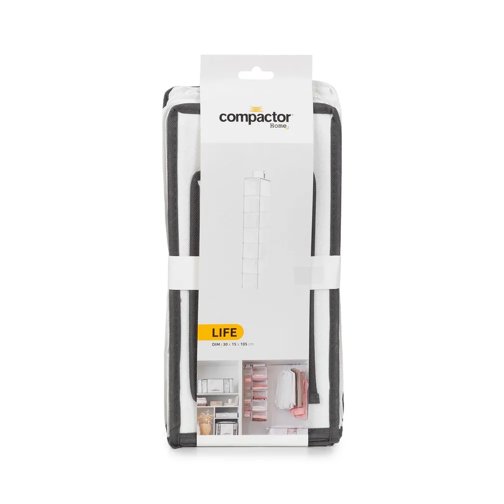 ORGANISEERIJA RIIDEKAPPI COMPACTOR LIFE 9-TASEMELINE, VALGE