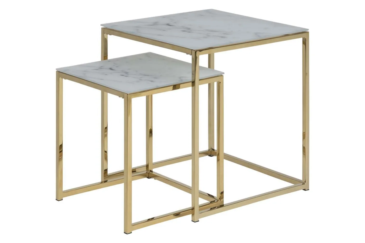 ABILAUAD 2TK ALISMA 35X35XH40CM, 45X45XH50CM, VALGE