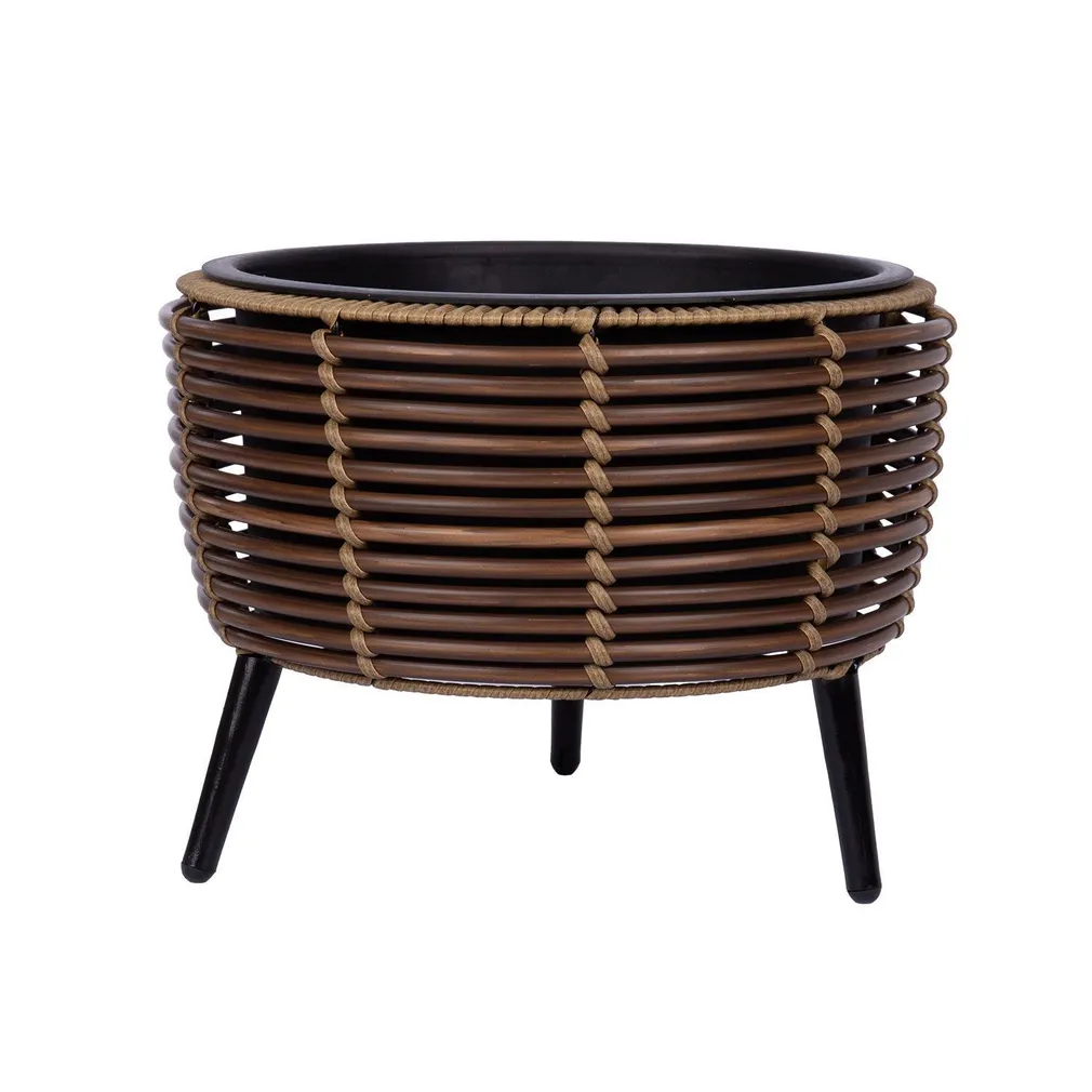 LILLEPOTT WICKER 36X36XH27CM, PRUUN