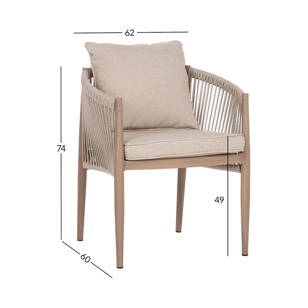 TOOL MEDINA 62X60XH74CM, BEEŽ