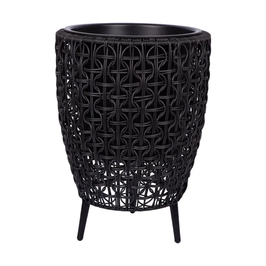 LILLEPOTT WICKER 38X38XH54CM, MUST