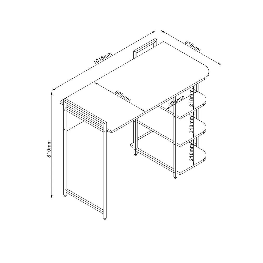 KIRJUTUSLAUD LESTER 101.5X51.5XH81CM, MELAMIIN